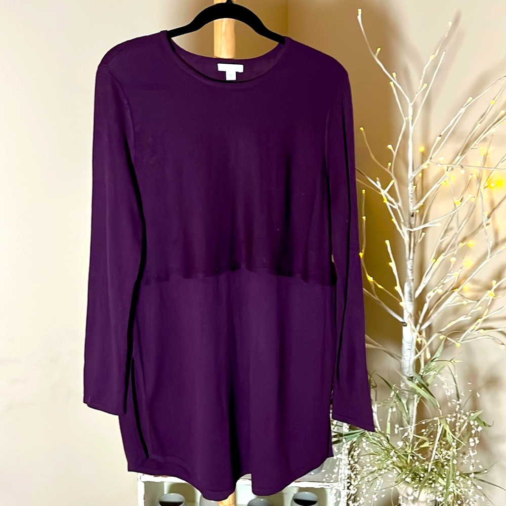 J. Jill Purple Long Sleeve Top